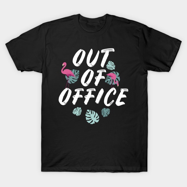 Out of Office Flamingo Summer T-Shirt by holger.brandt